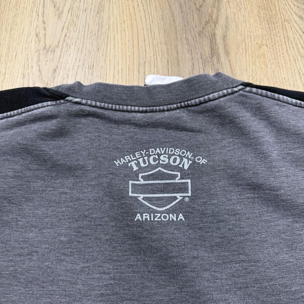 Harley-Davidson Sweatshirt Mens Large Gray Tucson Arizona Fleece Pullover - Picture 9 of 13